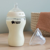 Tommee Tippee Natural Start САМОСТЕРИЛИЗИРАЩ се Комплект от 2 броя бебешки шишета 340мл. за хранене  с биберон със среден поток 3м+
