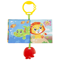 Playgro First Fun Stroller Book 0м+ Мека Текстилна Книжка с 4 Шумолящи Листа с Гризалка и Клипс за Количка