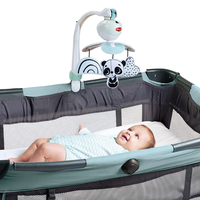TINY LOVE Take Along Mobile от Серията Black&White Décor 3-в-1 Музикална Въртележка  с 3 Лесни Начина за Закачане с 5 Мелодии 0м+