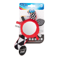Мека контрастна играчка със свирка и огледало SENSORY TOYS