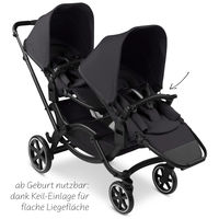 ABC Design Double Stroller Zoom 2 Coal Комбинирана Детска Количка за Близнаци