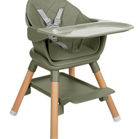 KikkaBoo Стол за Хранене 6в1 Woody Army Green 2024