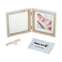 BABY ART MY BABY STILE РАМКА ЗА СНИМКА С  ОТПЕЧАТЪКА С  РАМКА В ЦВЯТ ДЪРВО БЯЛО ПАСПАРТУ