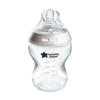 Tommee Tippee Natural Start Бебешко Шише за Хранене Самостерилизиращо 260 мл с Биберон с Бавен Поток 1 Капка 0м+