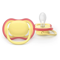 Philips AVENT SCF087/03 Комплект 2 Броя Ортодонтични Силиконови Залъгалки Ultra Air 0-6м+ Пастелни Цветове с Кутия за Стерилизиране