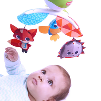 TINY LOVE Take Along Mobile Meadow Days 3 в 1 Музикална Въртележка за Поставяне на Детска Количка 0м+
