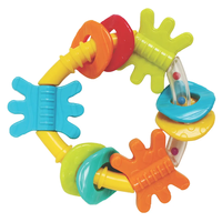 Playgro Играчка 2-в-1 Дрънкалка и Гризалка Триъгълник Лека и Удобна за Хващане