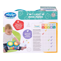 PLAYGRO МУЗИКАЛНА ИГРАЧКА 2В1 ПИАНО И БАРАБАНИ 12-36М