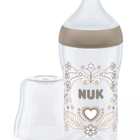 NUK Perfect Match Шише РР 260мл със Силиконов Биберон за Хранене M 3+ месеца и Сърце