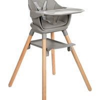 KikkaBoo Стол за Хранене 6в1 Woody Grey 2024