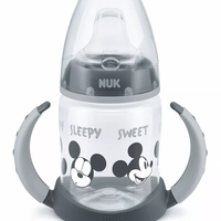 NUK First Choice РР Шише Temperature Control 150мл. със Силиконов Накрайник за сок Mickey Grey