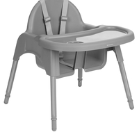 KikkaBoo Стол за Хранене 2в1 Jammy Grey