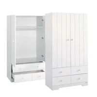 Гардероб  двукрилен с 4 чекмеджета A 1414 white