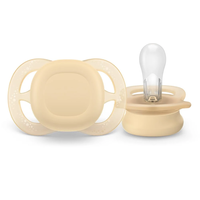 Philips AVENT SCF075/01 Комплект от 2 броя ортодонтични залъгалки за новородени Ultra Start 0-2м в оранжево и лилаво в кутия за стерилизиране