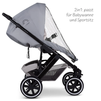 ABC Design Rain Cover 4 Seasons for Stroller Дъждобран с Цип за Детска Количка 2 в 1