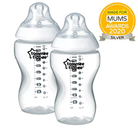 Tommee Tippee ШИШЕ ЗА ХРАНЕНЕ EASI VENT 340 ml 3м+ (2 бр./оп.)