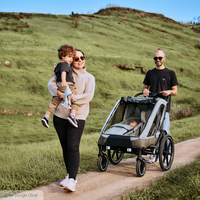 ABC Design Детска Количка за Колело Bicycle Trailer Tour Ink with 2 Comfort Seats & Air Wheels