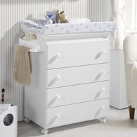 Скрин с вана за къпане и повивалник B970 white beige bears