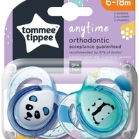 Tommee Tippee ОРТОДОНТИЧНИ ЗАЛЪГАЛКИ - ANYTIME 6-18М (2 бр./оп.) СИН