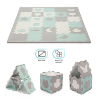  Мек пъзел с форми KinderKraft LUNO SHAPES, мента 