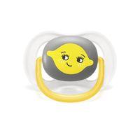 Philips AVENT SCF085/13 Комплект 2 Броя Ортодонтични Залъгалки Ultra Air 6-18м+ Декорация Лимони в Кутия за Стерилизиране