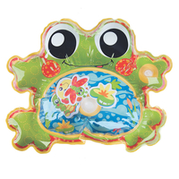 Playgro Pat & Play Water Mat Надуваема Играчка с Дизайн на Жаба която се Пълни с Вода с Плуващи Водни Герои от 3м+