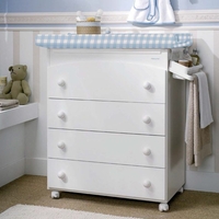Скрин с вана за къпане и повивалник B947 ivory/white brown