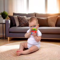 Playgro Музикална играчка Кола с Ключове от с 5 мелодии и 13 забавни звука мигаща светлина 3 меки и гъвкави ключове за гризане