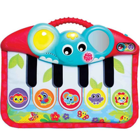 PLAYGRO 4-В-1 МУЗИКАЛНО ПИАНО ЗА РЪЦЕ/КРАЧЕТА СЪС СВЕТЛИНИ 0М+