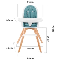  Столче за хранене KinderKraft TIXI, Сиво 