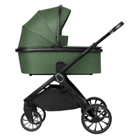 KikkaBoo Комбинирана Количка 2в1 с Кош за Новородено Tiffany Army Green 2024