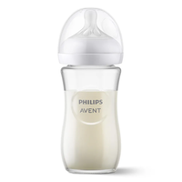 Philips Avent Шише Стъклено Natural Response 3.0 с Биберон 1м+ 240мл