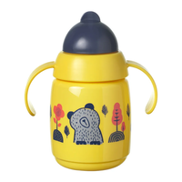 Tommee Tippee Неразливаща се Чаша със Сламка и с Дръжки SuperStar с Покритие Bacshield300 мл 6м+ Жълта