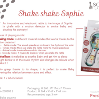 Sophie Софи Жирафчето Електронна Музикална Дрънкалка с Детектор Shake