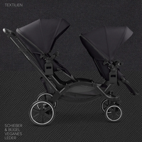 ABC Design Double Stroller Zoom 2 Coal Комбинирана Детска Количка за Близнаци
