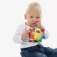 PLAYGRO ЗВЪНЯЩА МЕКА ТОПКА С ЕТИКЕТИ 3М+