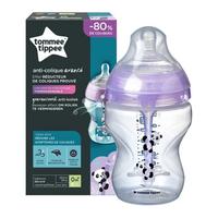 Tommee Tippee ШИШЕ ЗА ХРАНЕНЕ ANTI-COLIC 0м+ 260 ml  ДЕКОР розов