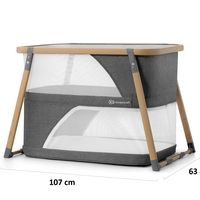  Бебешка кошара KinderKraft 4 в 1 Sofi, Сива 