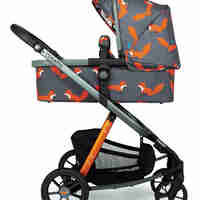 Промопакет Cosatto Giggle Quad Charcoal Mister Fox 3в1 + i-Size база и чувалче за крака
