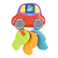 Playgro Музикална играчка Кола с Ключове от с 5 мелодии и 13 забавни звука мигаща светлина 3 меки и гъвкави ключове за гризане