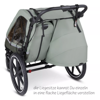 ABC Design Детска Количка за Колело Bicycle Trailer Tour Olive with 2 Comfort Seats & Air Wheels