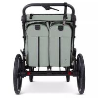 ABC Design Детска Количка за Колело Bicycle Trailer Tour Olive with 2 Comfort Seats & Air Wheels