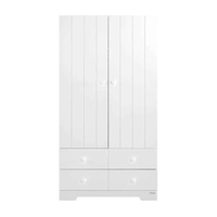 Гардероб  двукрилен с 4 чекмеджета A 1414 white