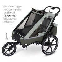 ABC Design Детска Количка за Колело Bicycle Trailer Tour Olive with 2 Comfort Seats & Air Wheels