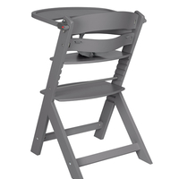 KikkaBoo Дървен Стол за Храненe Nordy Dark Grey