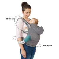  Ергономична раница KinderKraft HUGGY, Звездички 
