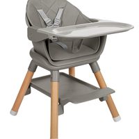 KikkaBoo Стол за Хранене 6в1 Woody Grey 2024