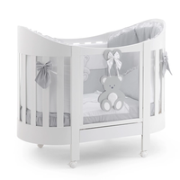 Бебешка Кошара Ray Peluche Dove Grey Овална Бяла