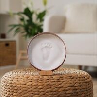 Petit ARTichaut Кръгла Метална Кутия за Бебешки Отпечатък със Стойка Rainbow Terracotta