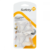 SAFETY 1st Комплект от 4 Броя меки Прозрачни Протектори за Ъгли и Ръбове